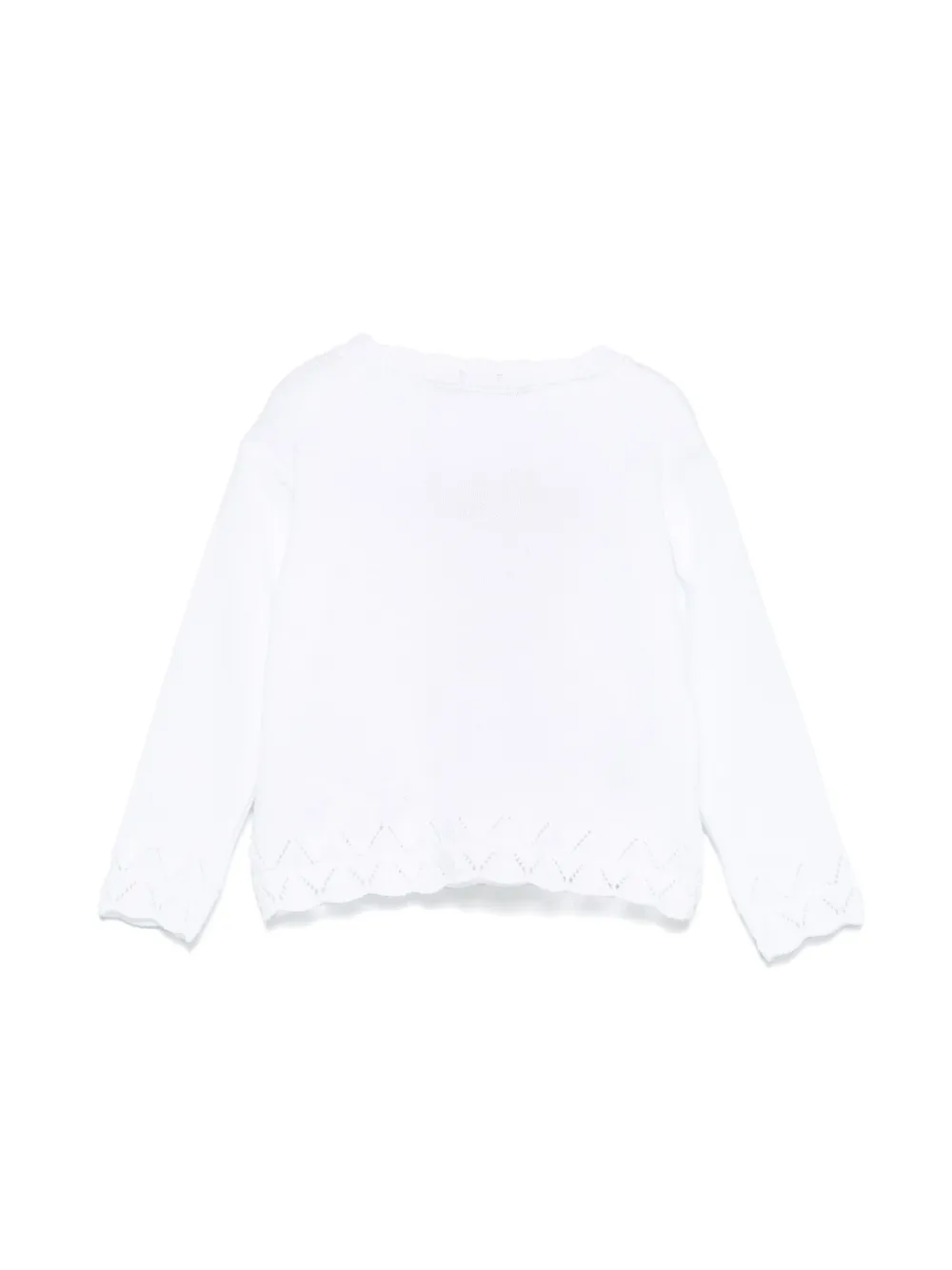 Patachou Trui met beerprint - Wit