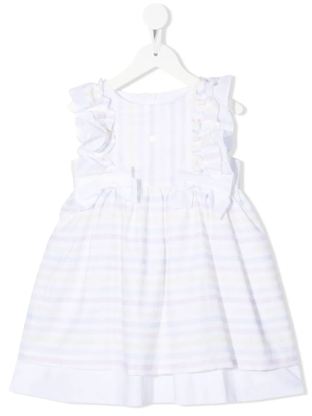 

Patachou striped ruffled dress - White