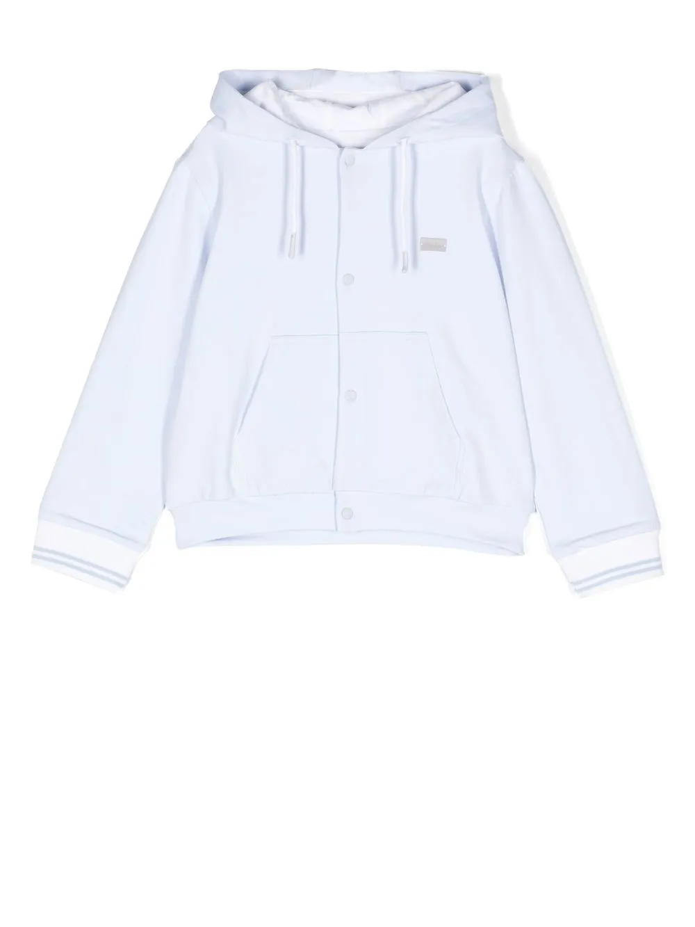 Patachou Logo-patch Drawstring Hoodie In Blau