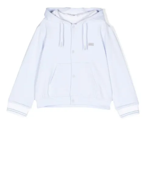 Patachou logo-patch drawstring hoodie