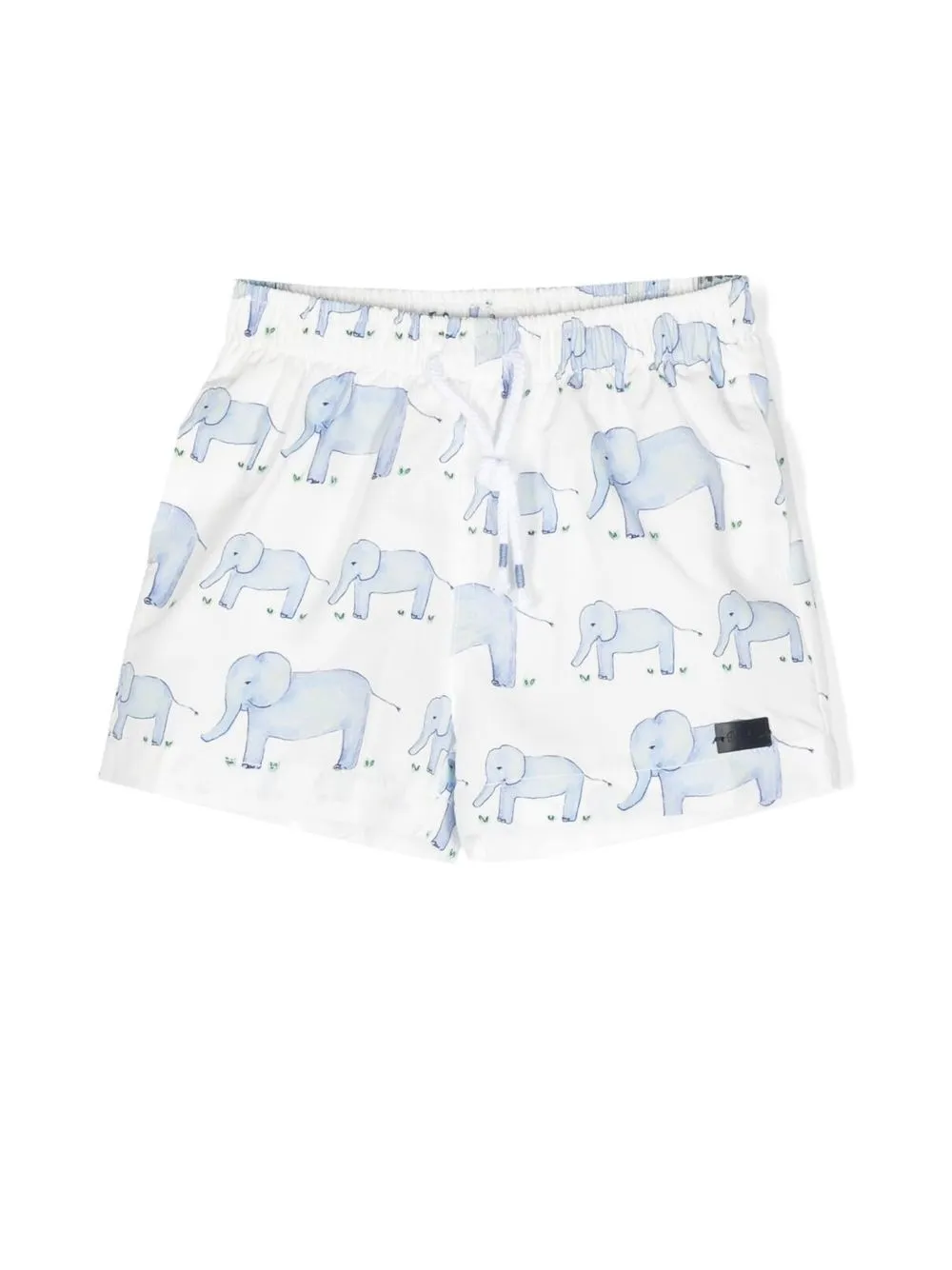 

Patachou shorts de playa con elefantes estampados - Blanco