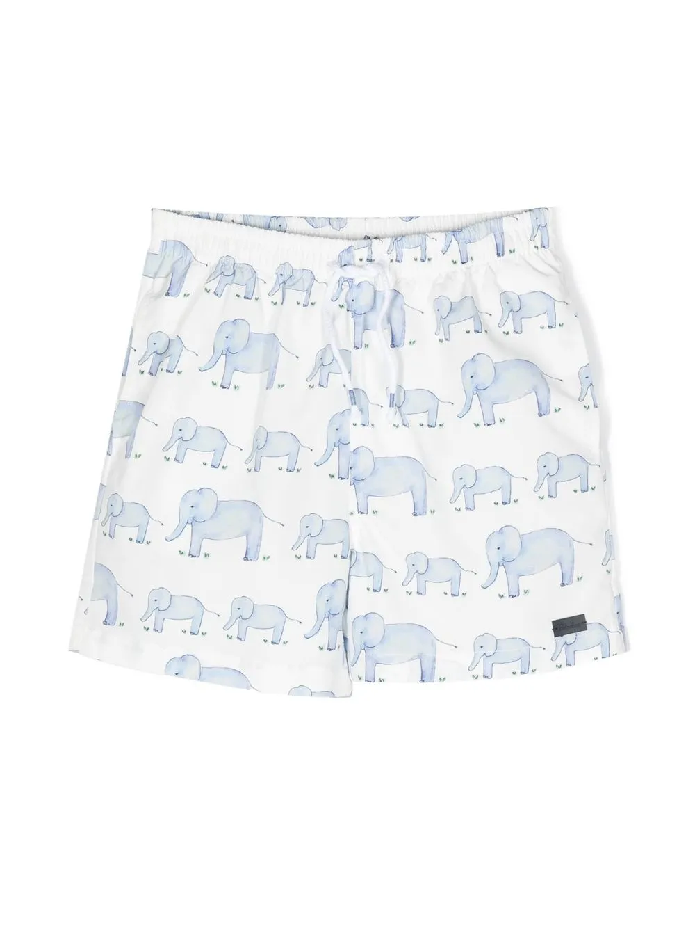 

Patachou shorts de playa con elefantes estampados - Blanco