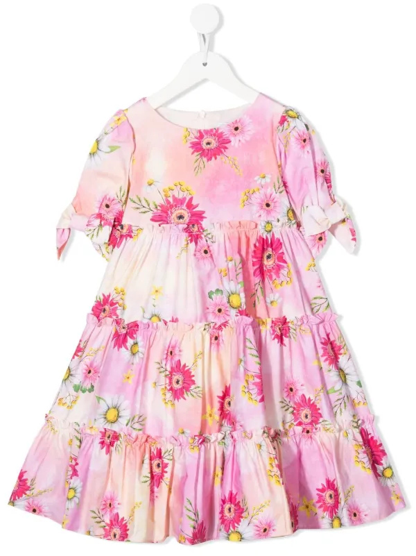 Patachou floral-print tie-dye Dress 