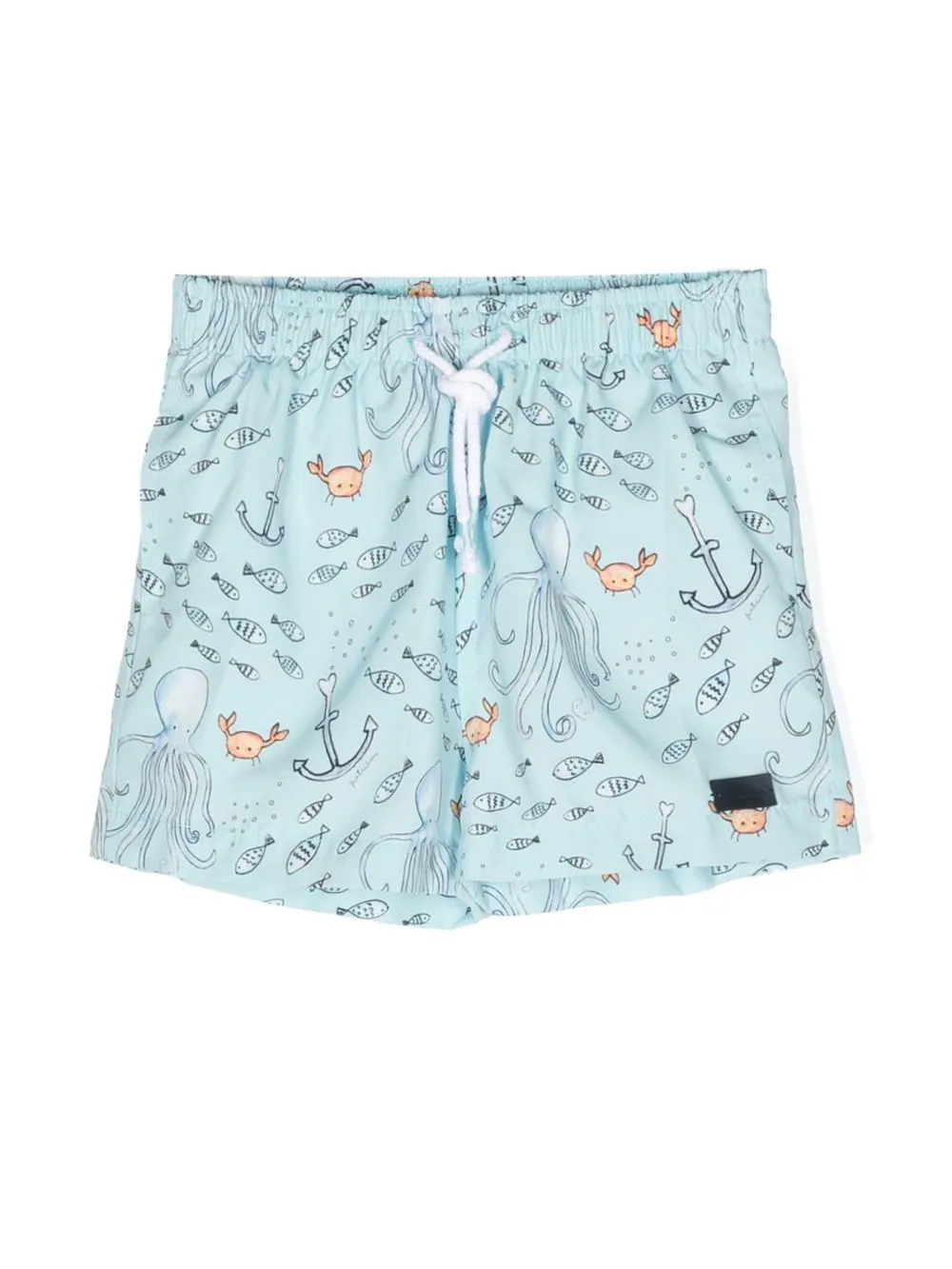 

Patachou shorts de playa con focas estampadas - Azul