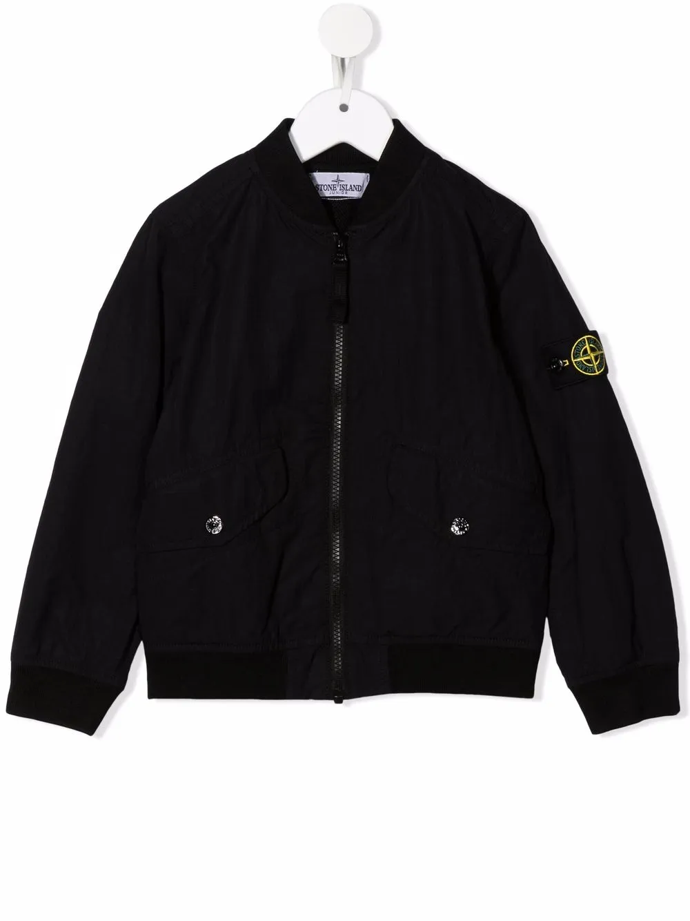 

Stone Island Junior chamarra con parche del logo - Negro