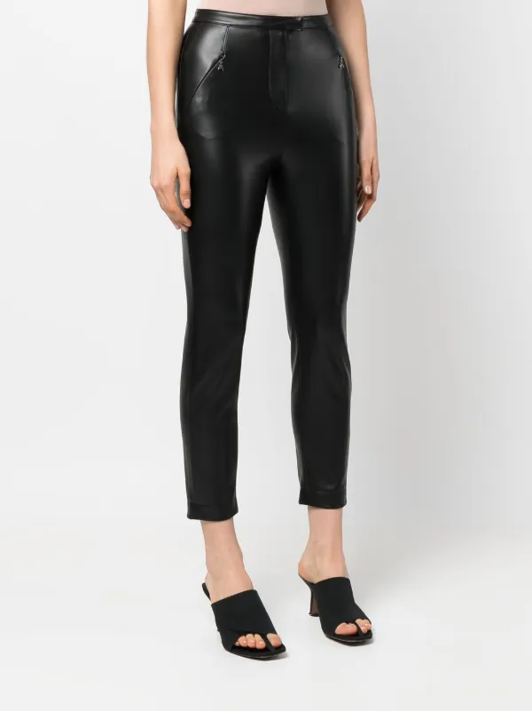 Patrizia Pepe high-waist faux-leather 