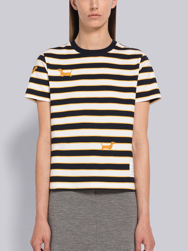 Stripe Jersey Hector Icon Side Slit Tee