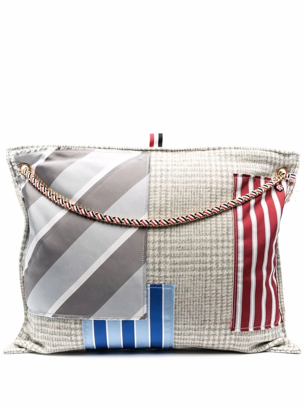 

Thom Browne patchwork pillow clutch tote - Grey