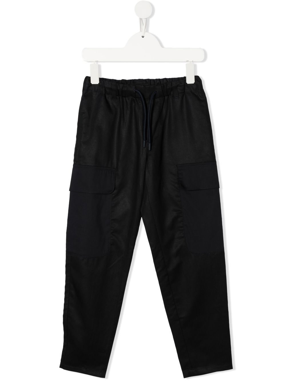 Emporio Armani Kids drawstring-waist trousers - Blue