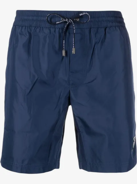 Dolce & Gabbana logo-patch swim shorts