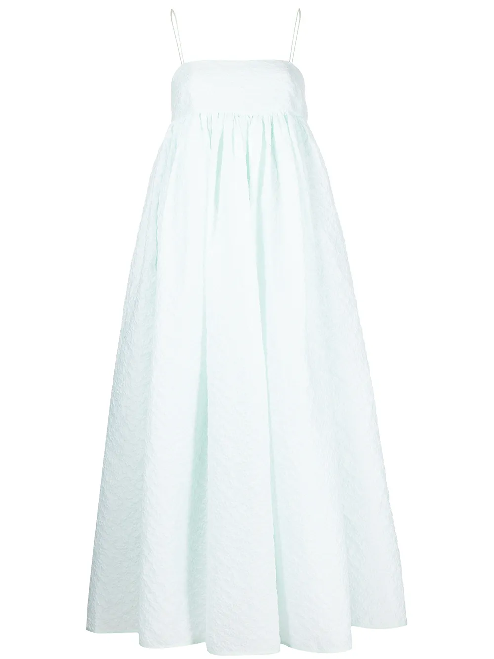 

Cecilie Bahnsen Beth plissé voluminous strap dress - Green