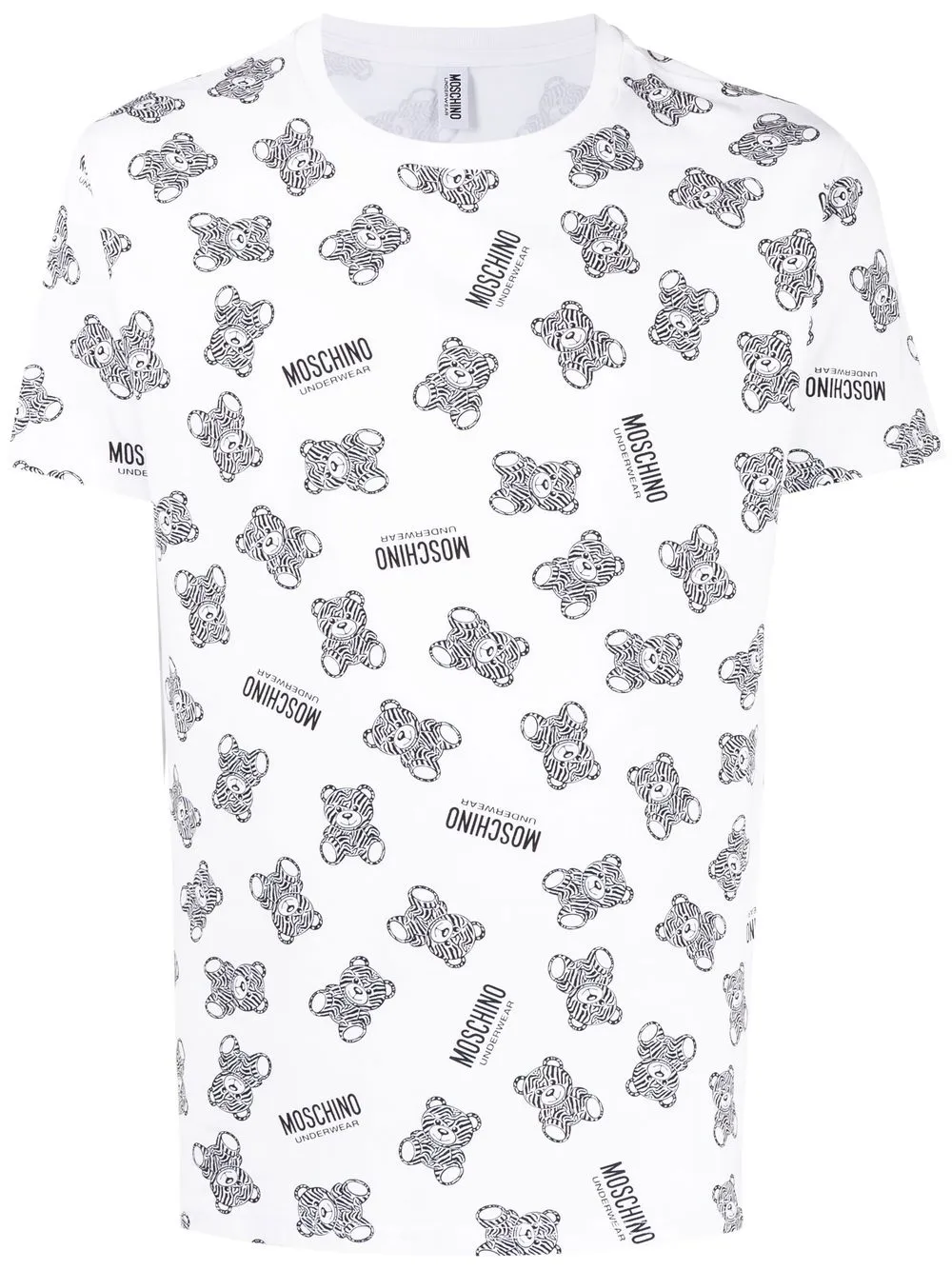 Moschino Teddy-bear Logo-print T-shirt In Blue | ModeSens