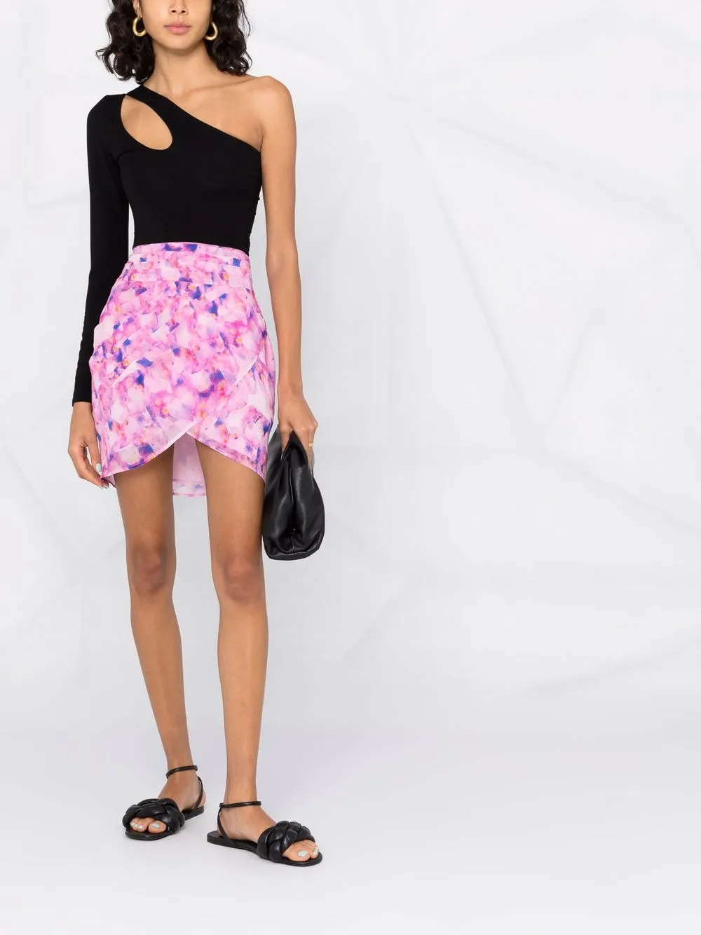 Patrizia Pepe Mini-rok met abstracte print - Roze