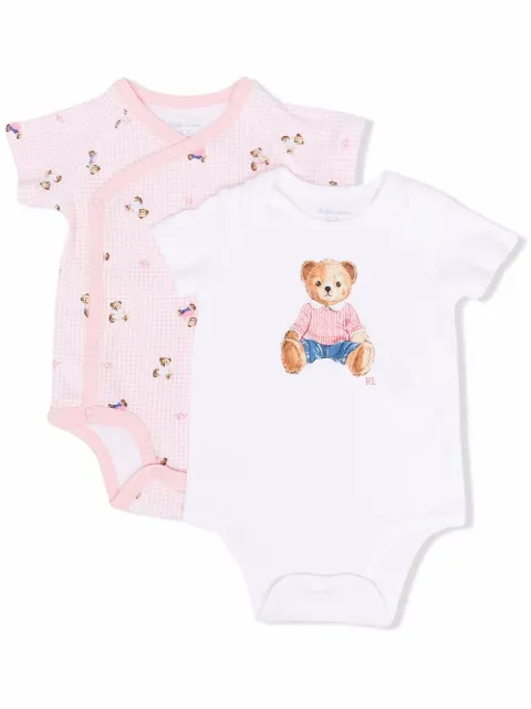 Ralph Lauren Kids بودي قطن بنقش تيدي