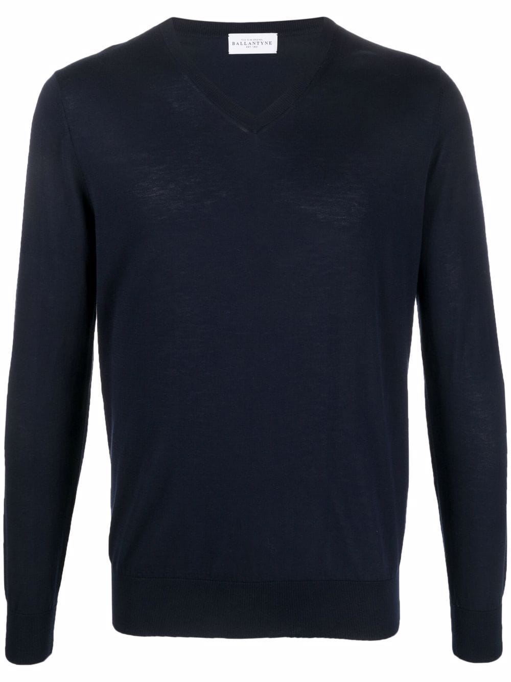 V-neck cotton jumper