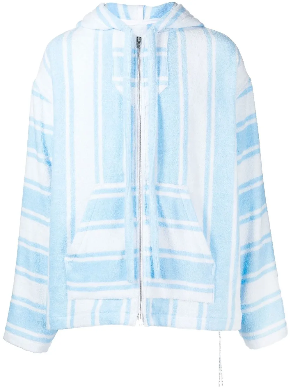 

Mastermind World zip-up striped cotton hoodie - Blue