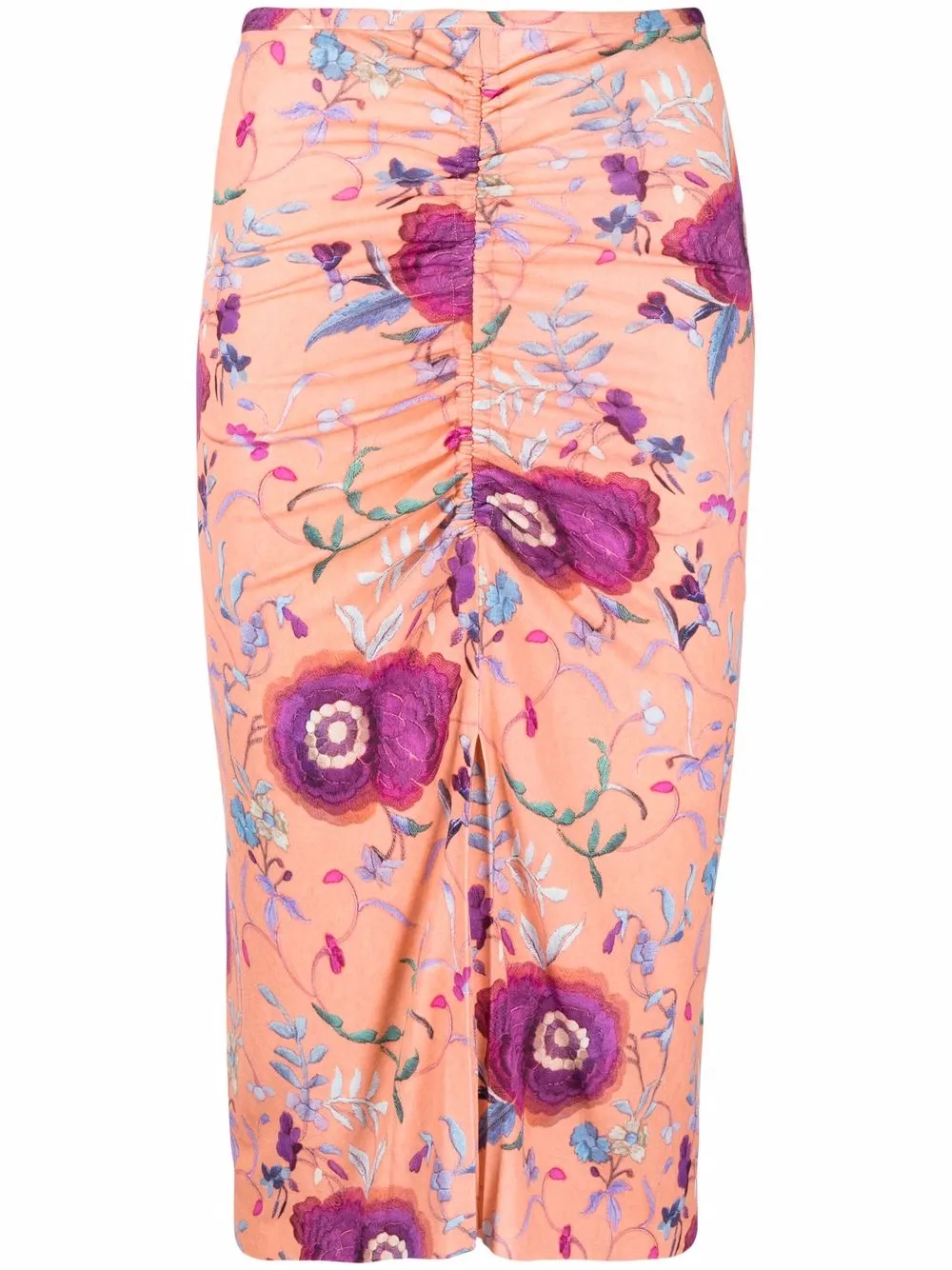 

Isabel Marant falda lápiz con estampado floral - Rosado