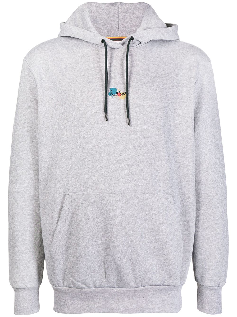 Paul Smith paint-splatter logo-print hoodie - Grey