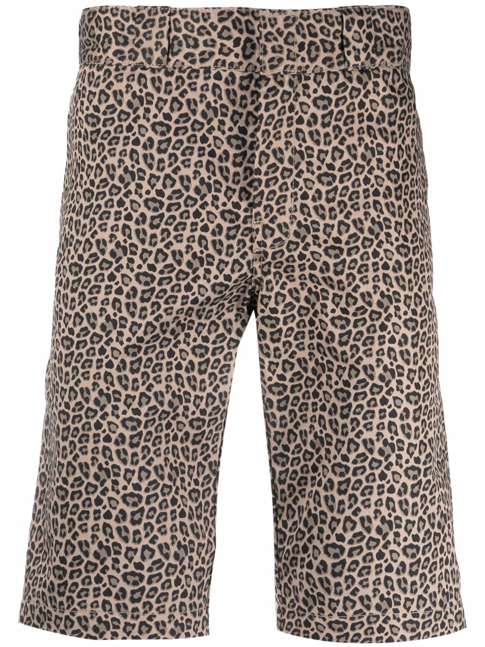 фото Dickies construct leopard-print cotton bermuda shorts