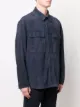 Zegna button-up suede shirt