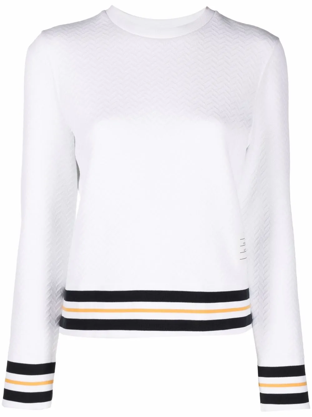 cricket stripe trim sweatshirt