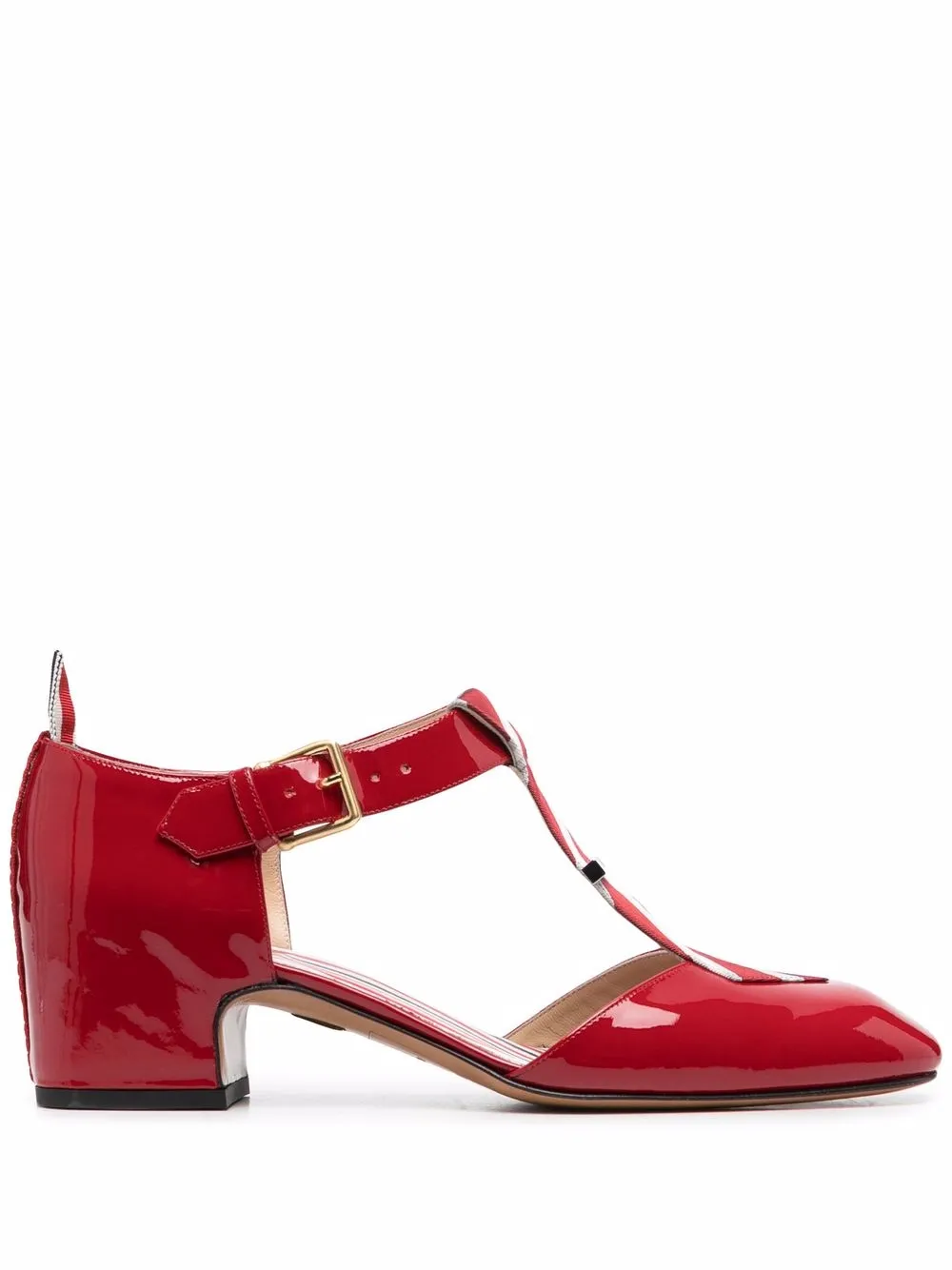 

Thom Browne Thom John neck-tie T-bar pumps - Red