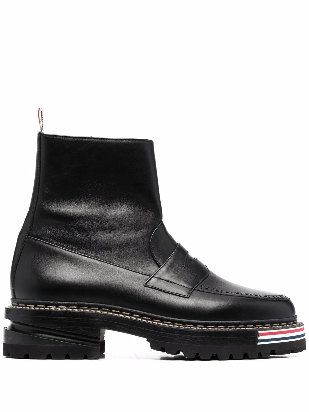 

Thom Browne penny loafer ankle-length boots - Black