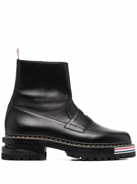 Thom Browne penny loafer ankle-length boots