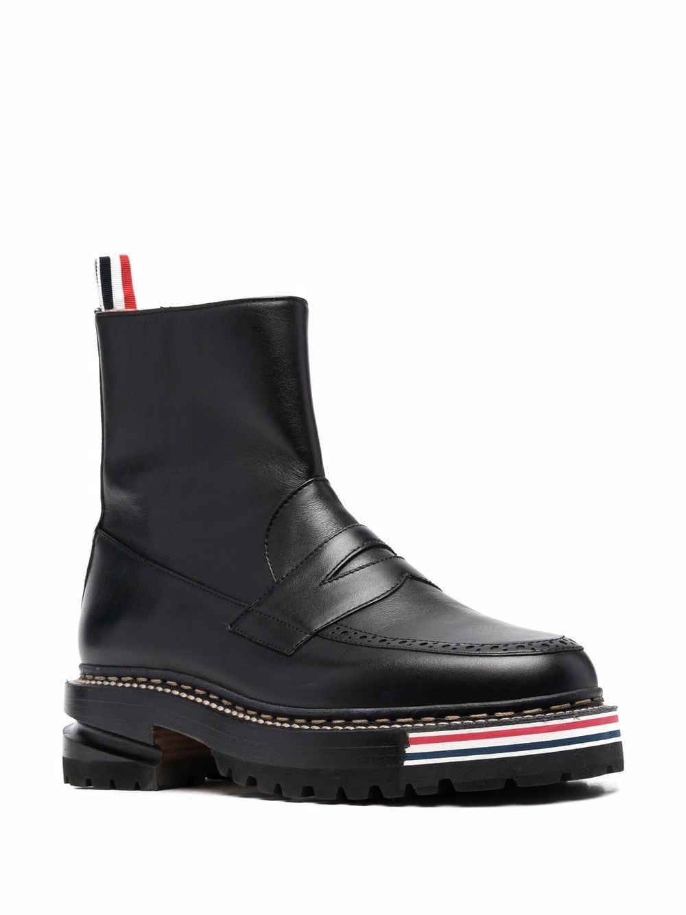 Thom Browne Penny loafer enkellaarzen - Zwart