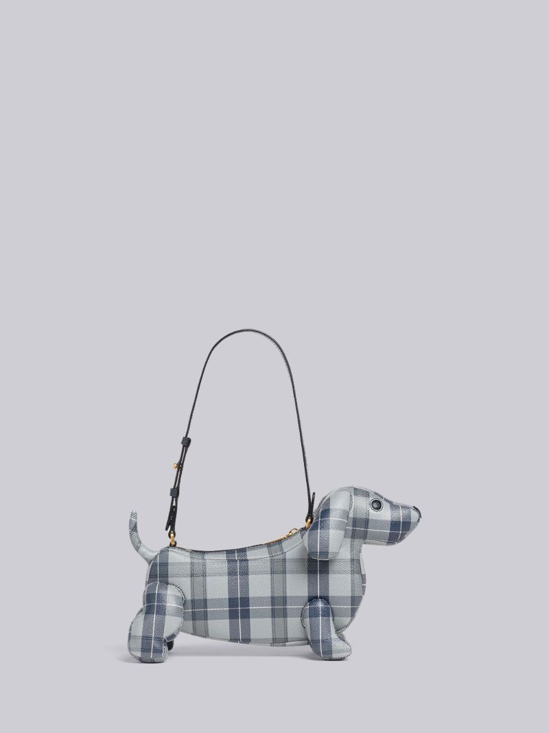 Tartan Pebble Grain Hector Baguette Shoulder Bag | Thom Browne Official