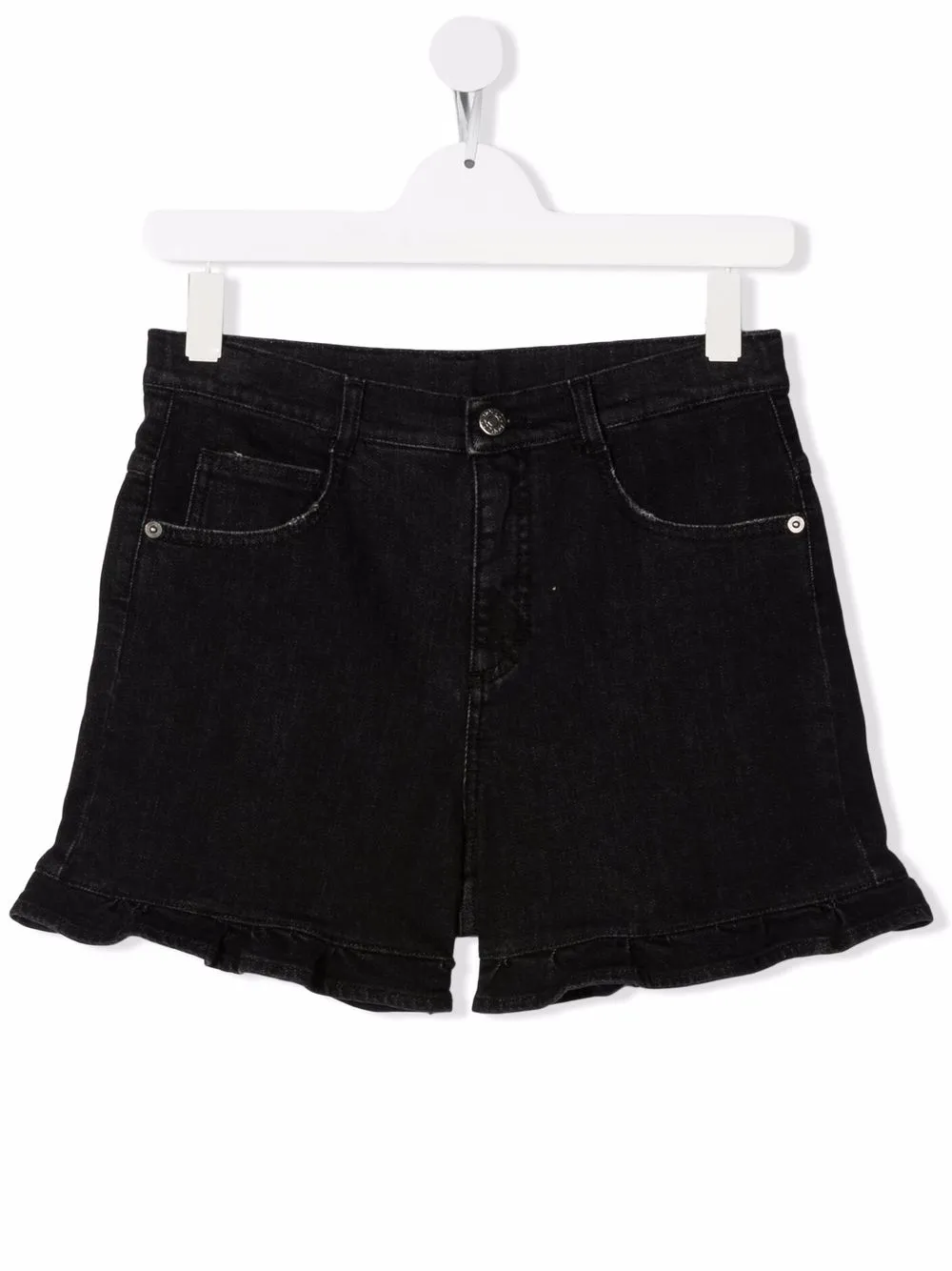 

Douuod Kids shorts de mezclilla con volantes - Negro