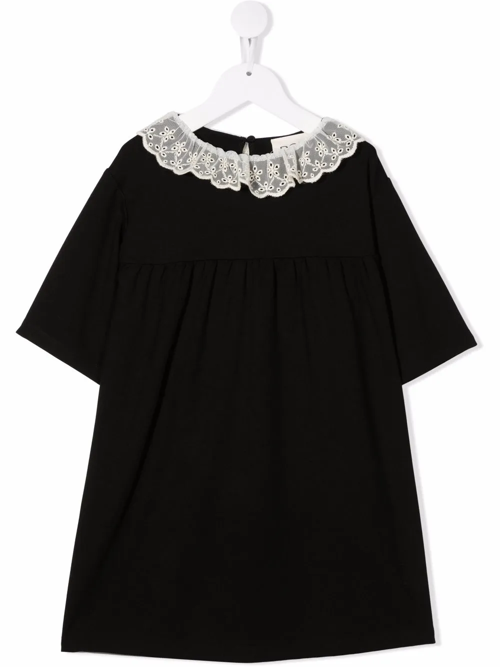 

Douuod Kids vestido con cuello de encaje - Negro