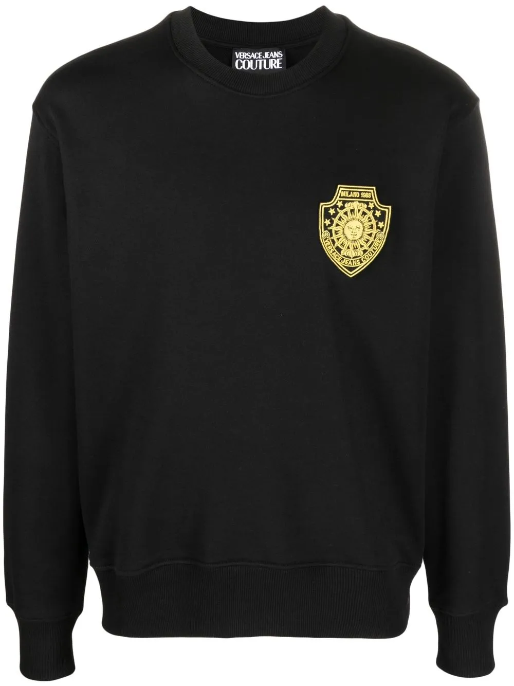 

Versace Jeans Couture sudadera con parche de sol - Negro