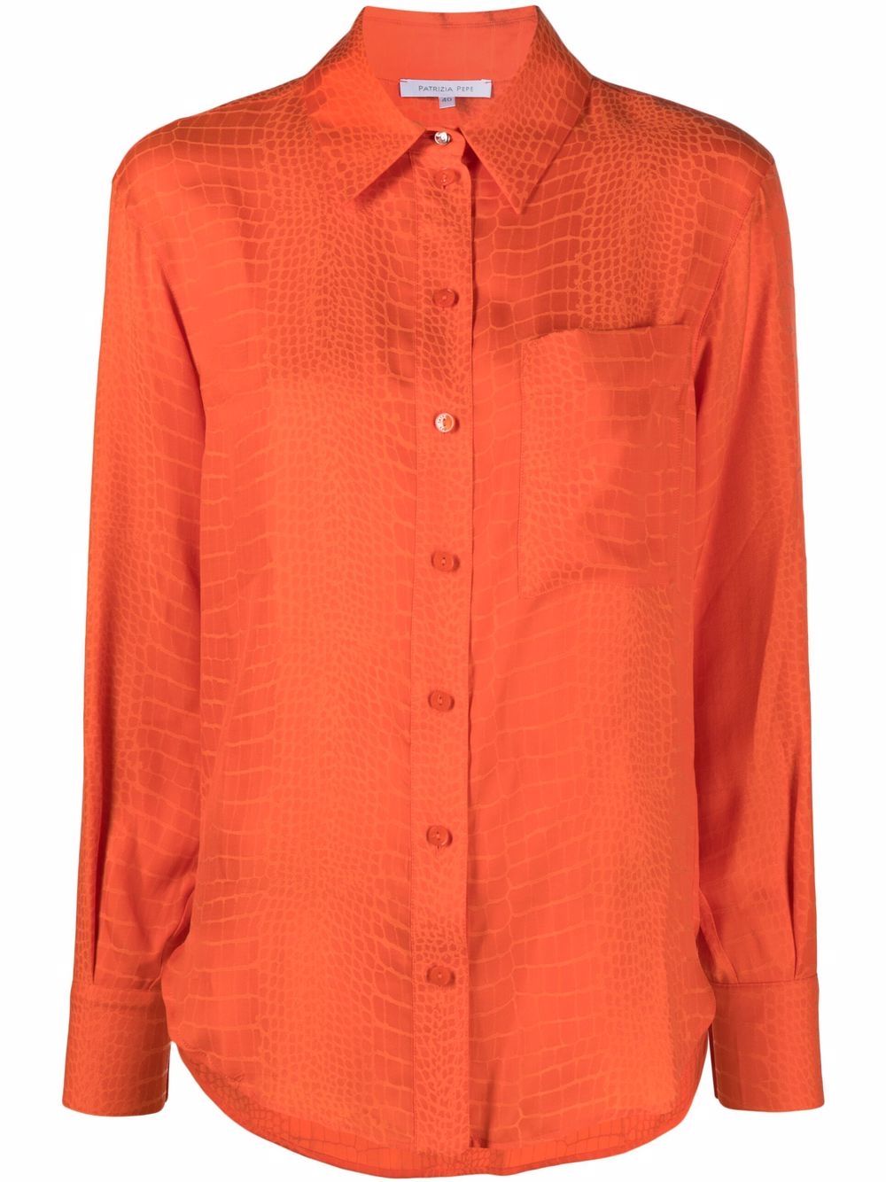 Patrizia Pepe button-up long-sleeve shirt - Orange