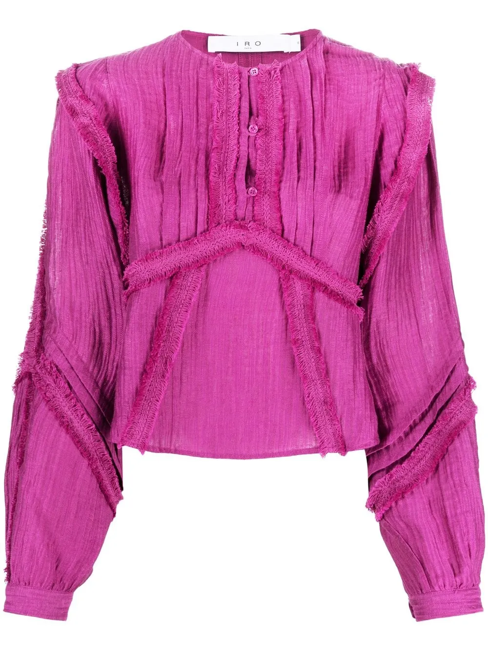 

IRO pleated long-sleeve blouse - Purple