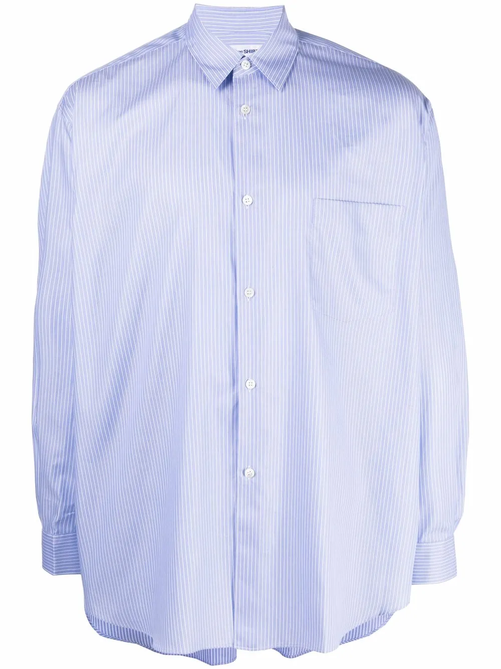 

Comme Des Garçons Shirt camisa con rayas estampadas - Azul