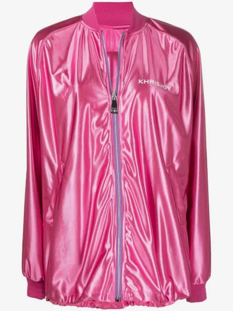 Khrisjoy chamarra bomber con logo estampado