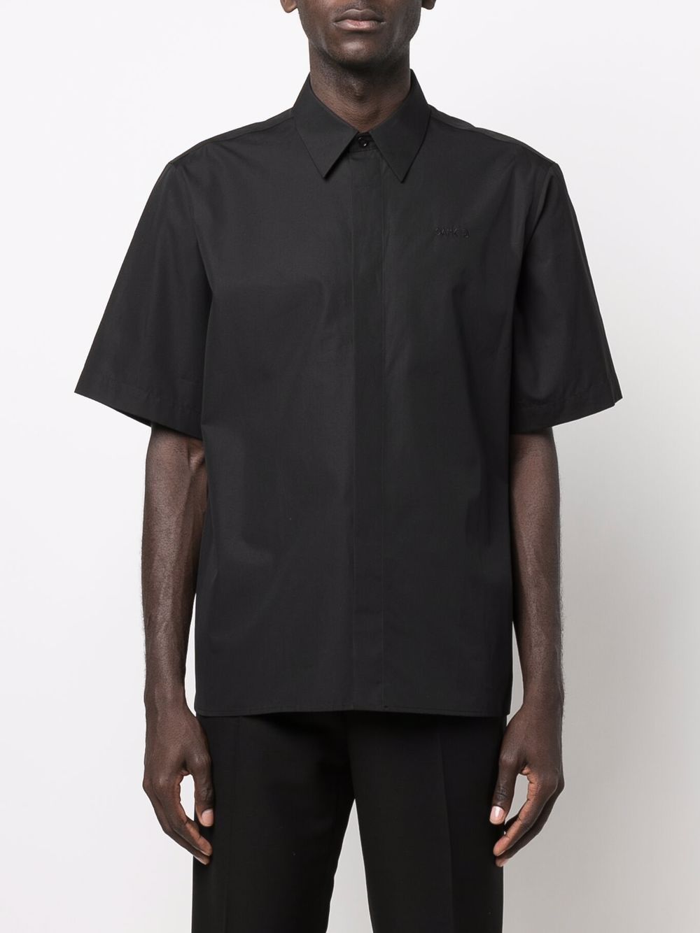 Shop OAMC short-sleeved silk shirt with Express Delivery - FARFETCH