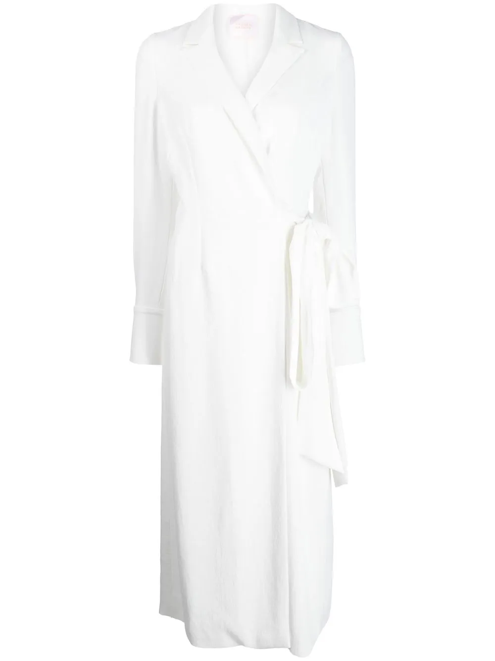 

Galvan notched-collar wrap dress - White