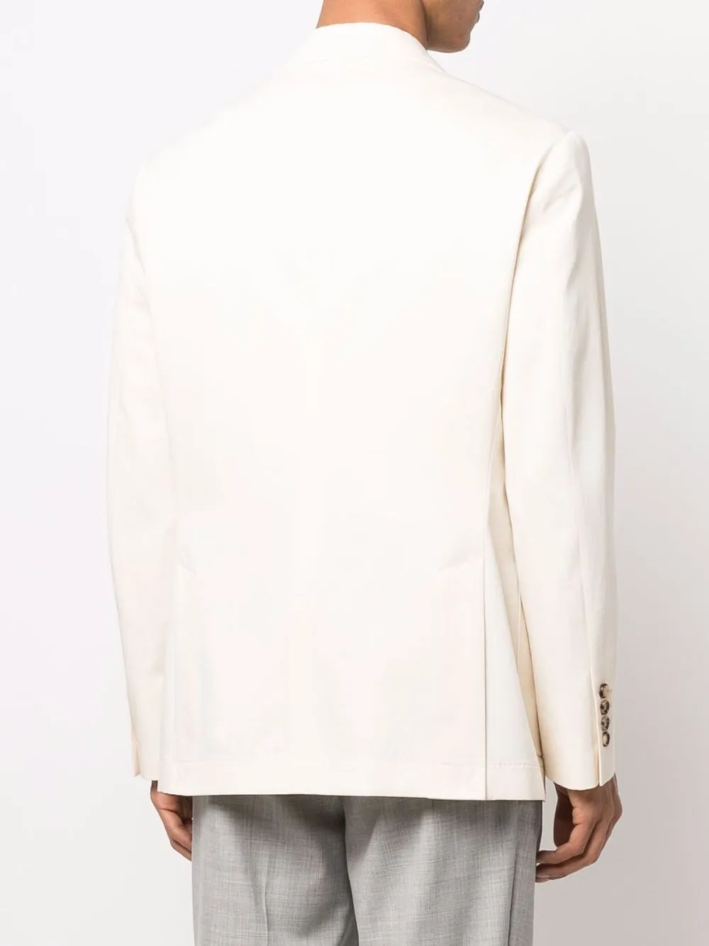 Brunello Cucinelli Blazer met enkele rij knopen Wit