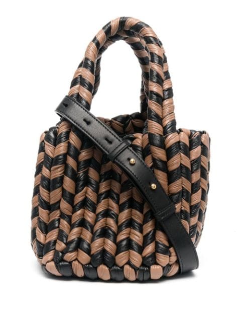 Nanushka woven top-handle tote