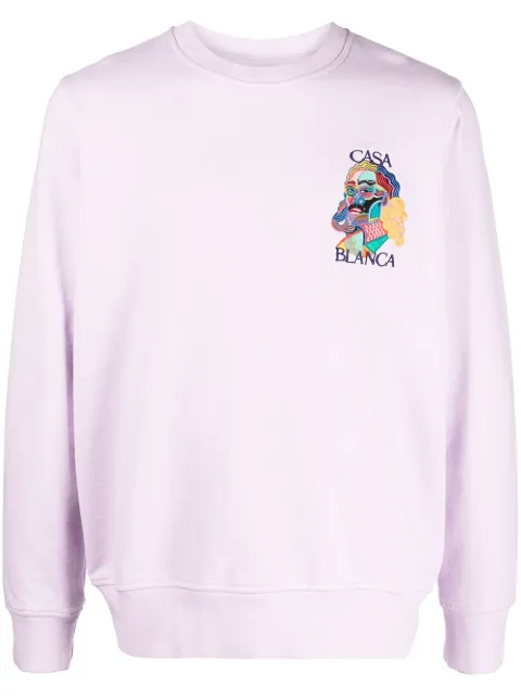 Casablanca logo-embroidered sweatshirt