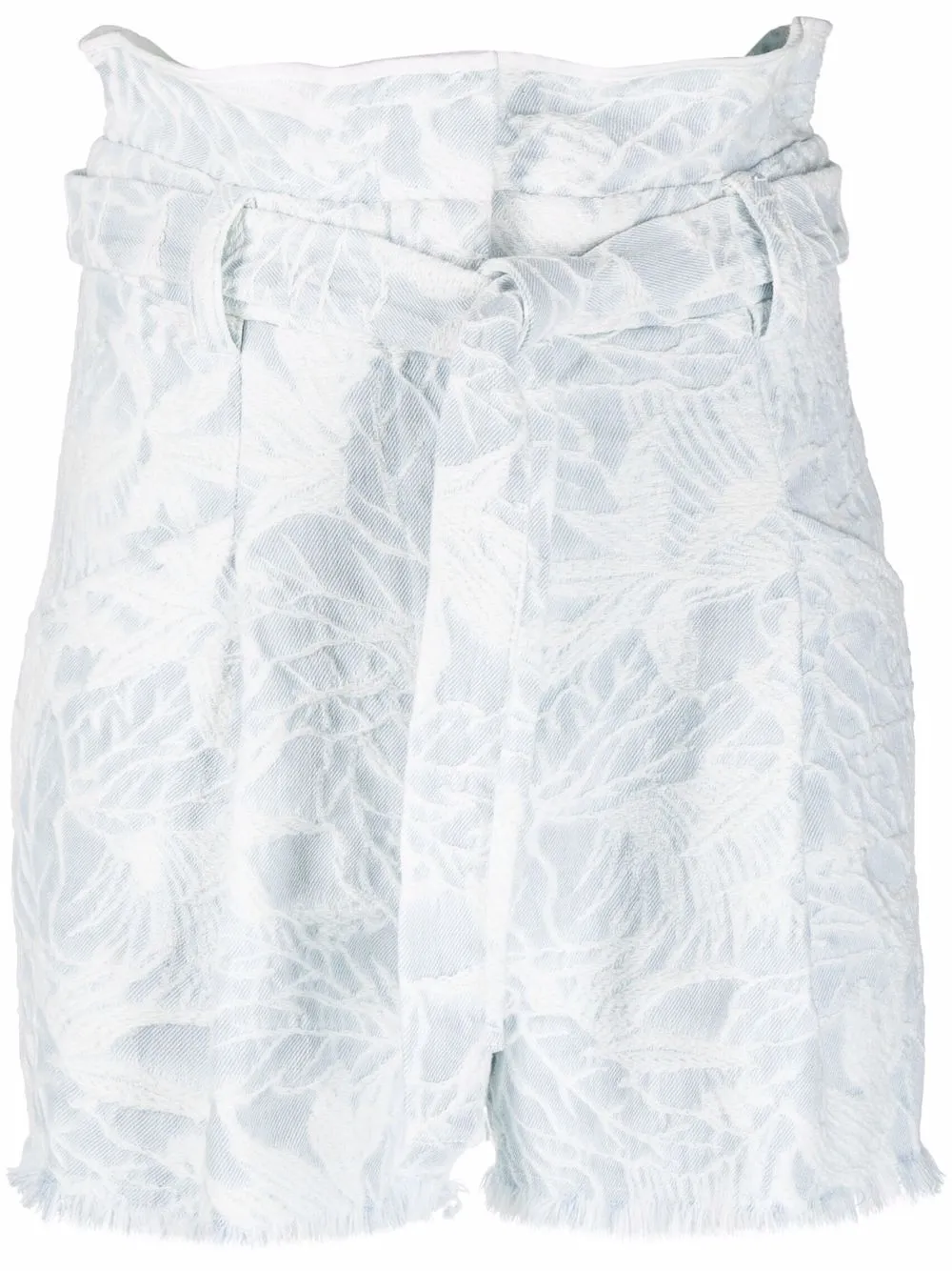 

IRO acid-wash belted shorts - Blue