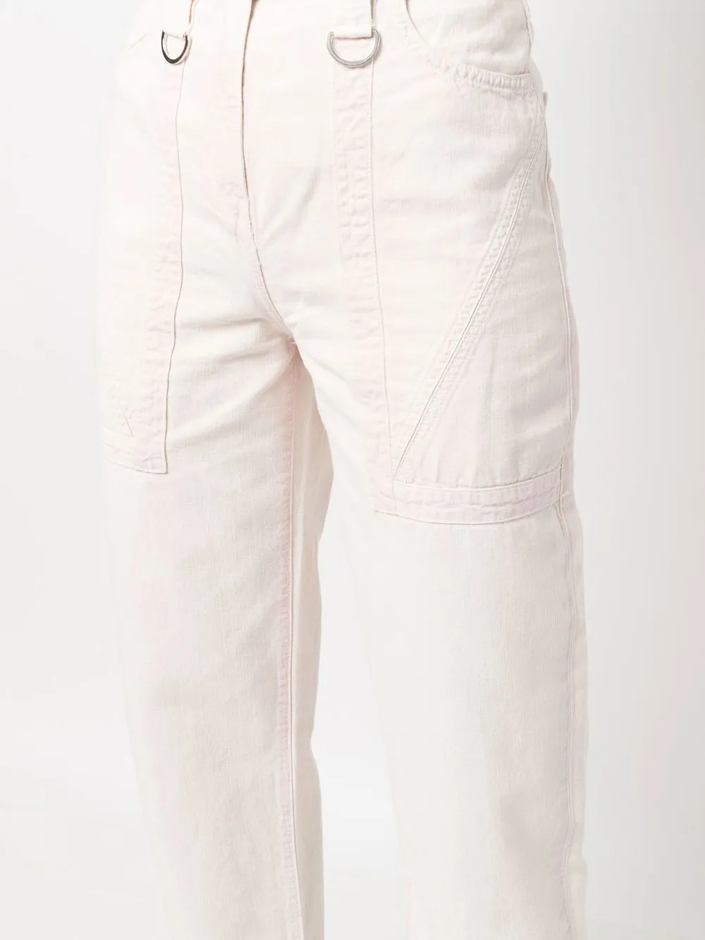 Shop Iro Liouquet Cropped Jeans In Pink