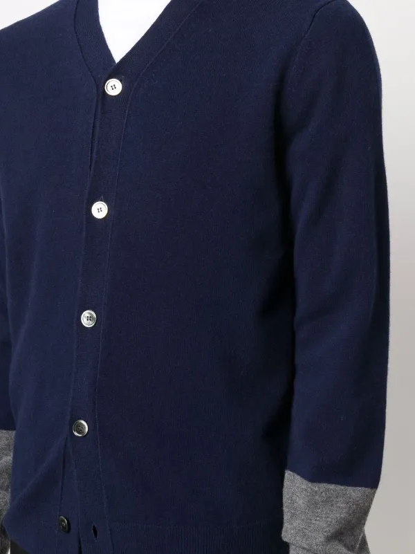 COMME des GARCONS SHIRT L カーディガン CDG SHIRT FOREVER: Cardigan V-Neck (TOP GREY/BLACK) | DSMG E