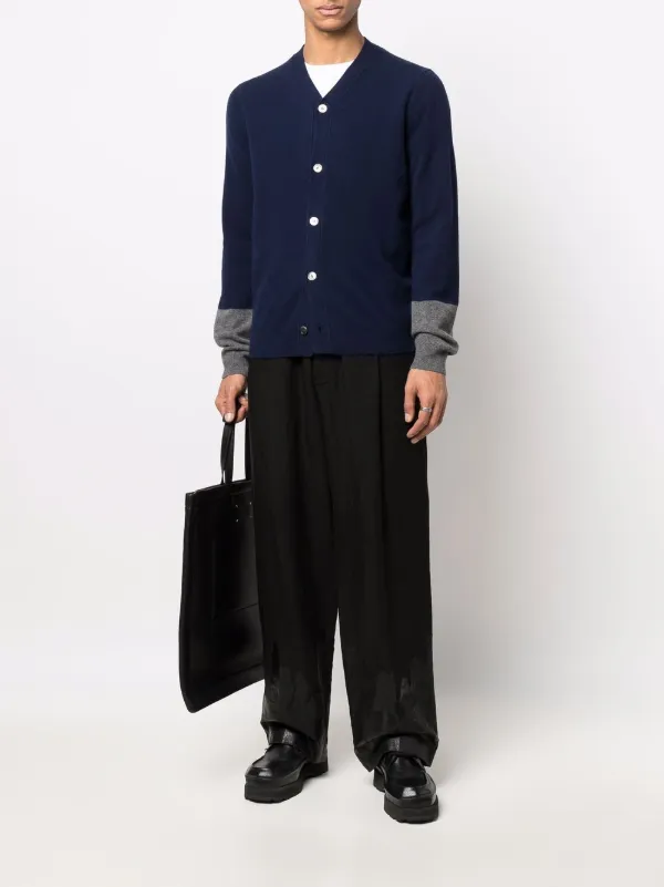 COMME des GARCONS SHIRT カーディガン M ネイビーブルー Comme Des Garçons Shirt Vネック カーディガン | ブルー