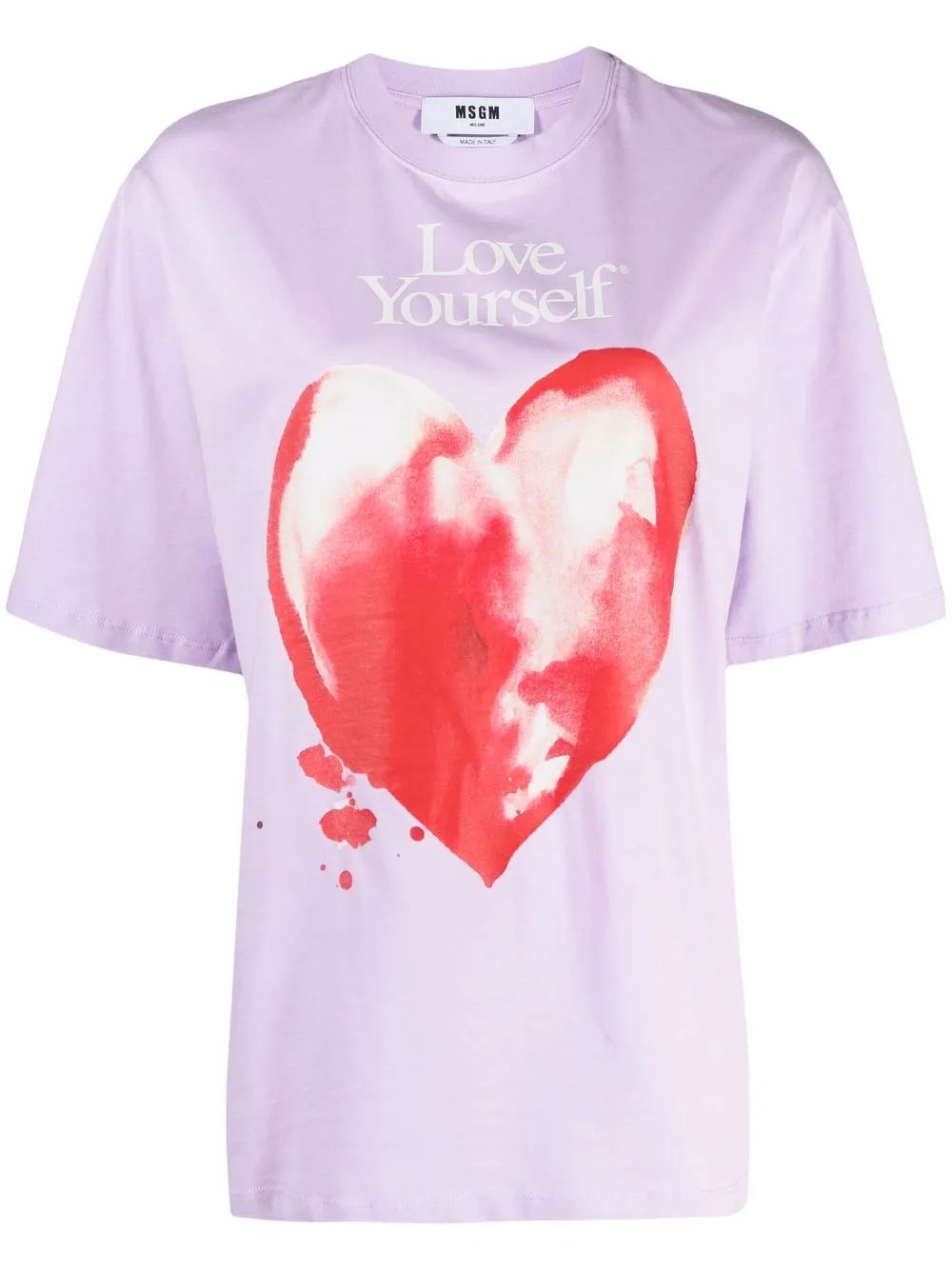 

MSGM playera oversize Love Yourself - Morado