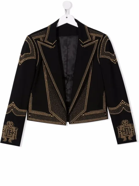 Balmain Kids جاكيت مزين بترصيع