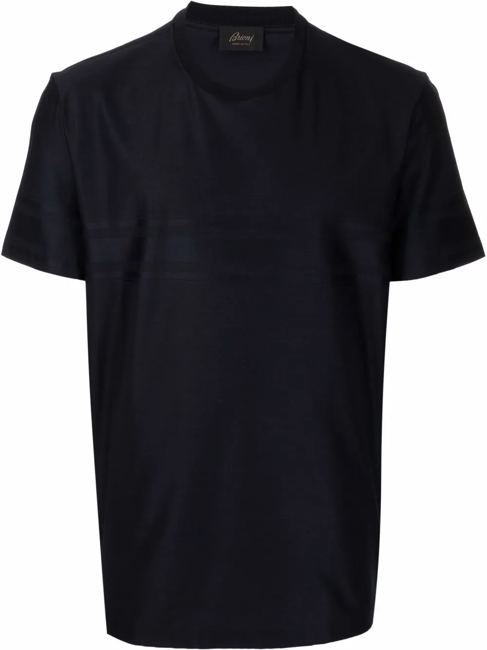 

Brioni tonal-stripe cotton T-shirt - Blue