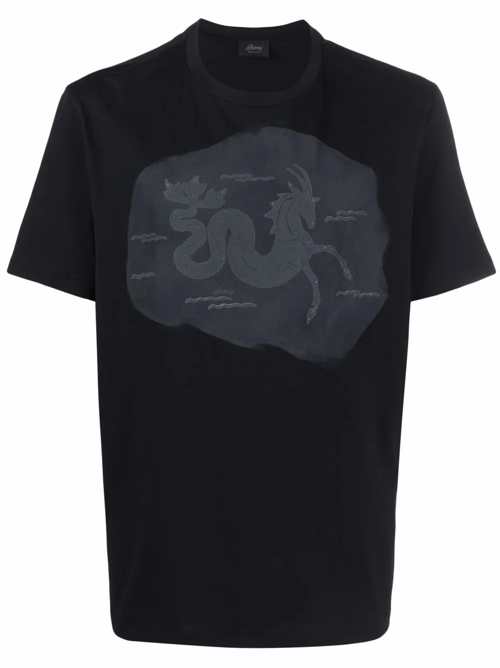 

Brioni graphic-print cotton T-shirt - Black